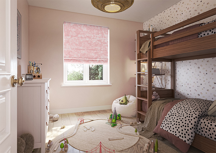 Cyrus Crushed Velvet, Rose - Roman Blind - Image 6